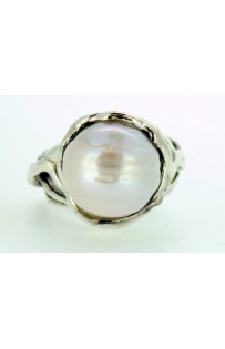 Anello perla barocca in argento 925%° art. 5012